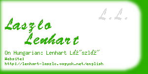 laszlo lenhart business card